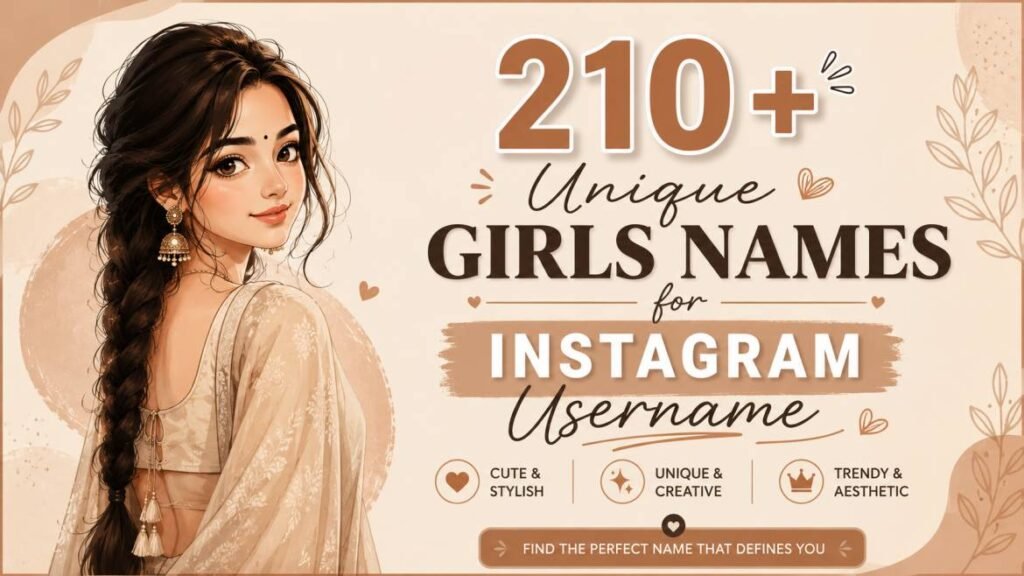 Unique Girls Names for Instagram Username
