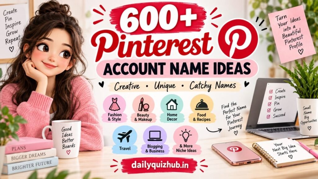 Pinterest Account Name Ideas