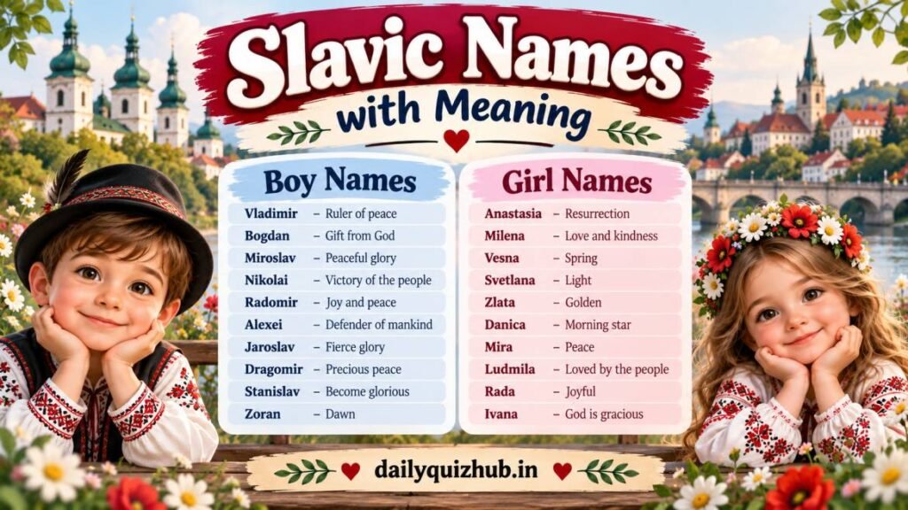 Slavic Names with Meaning
